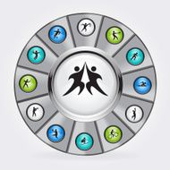 Vector icons of sport