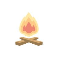 Vector icon of bonfire N2