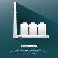 Symbol of the power plant with a flat shadow