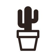 Cactus in pot icon