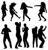 Silhouettes Of People Dancing N5