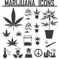 marijuana Cannabis icons vector illustration eps 10 N4