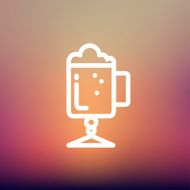 Mug of beer thin line icon N9