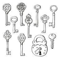 Keys and lock set