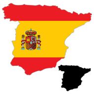 Spain map flag N2