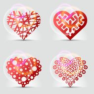 Creative collection of heart signs (icons symbols)