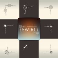 Set of elegant corners borders ornament element Vector design