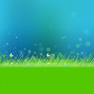 Dark sky with grass frame for your text
