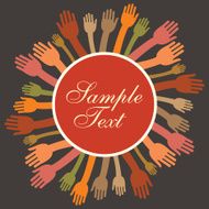 Team work symbol Vector creative concept