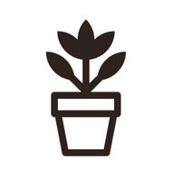 Flower in pot icon