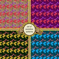 set of seamless patterns with dragonfly-4 N2