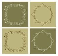 floral vintage frame border