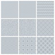 Vector set of simple mono line patterns