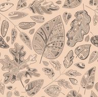 Decorative ornamental seamless pattern with leaves N4
