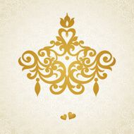 Vector baroque ornament in Victorian style N58