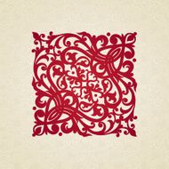 Vector baroque ornament in Victorian style N60