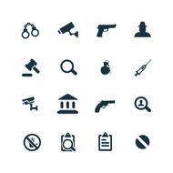 crime justice icons set N4