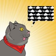 cat and fish