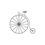 Vector Retro Big Wheel Bycicle