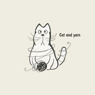 cat and a ball of wool