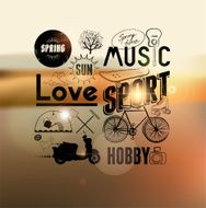 Spring typography background