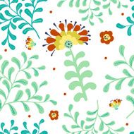 Elegance Seamless pattern with flowers N10
