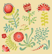 Elegance Seamless pattern with flowers N12