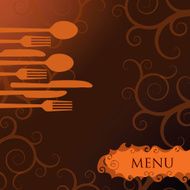 Restaurant menu background in flat design style