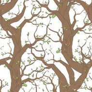 Pattern with trees and branches