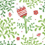 Elegance Seamless pattern with flowers N14