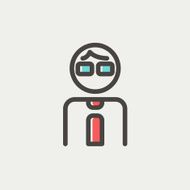 Businessman thin line icon N3