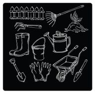 vector illustration Silhouettes of garden tools N2