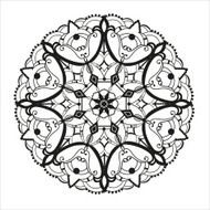 Circular ornament in ethnic style N5