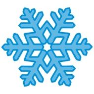 snowflake blue contour