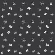 Seamless Shopping Pattern Background N2