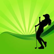 Vector silhouettes of golf N35