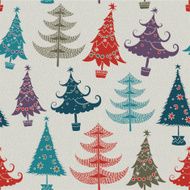 Christmas seamless pattern trees
