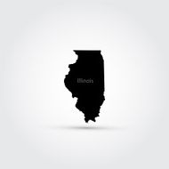 Map of the U S state Illinois