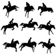 Showjumping silhouettes N2