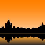 Moscow city silhouette