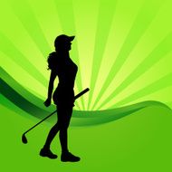 Vector silhouettes of golf N36