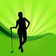 Vector silhouettes of golf N37