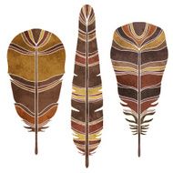Hand painted watercolor feathers N2
