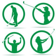 Vector silhouettes of golf N39
