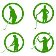 Vector silhouettes of golf N41