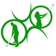 Vector silhouettes of golf N44