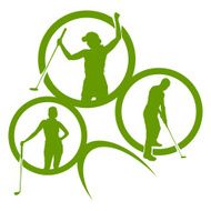 Vector silhouettes of golf N45