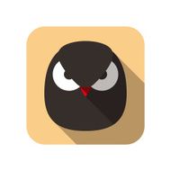 owl bird flat icon series N4