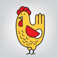 chicken symbol vector illustration N3