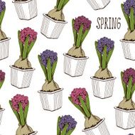 Spring hyacinth pattern
